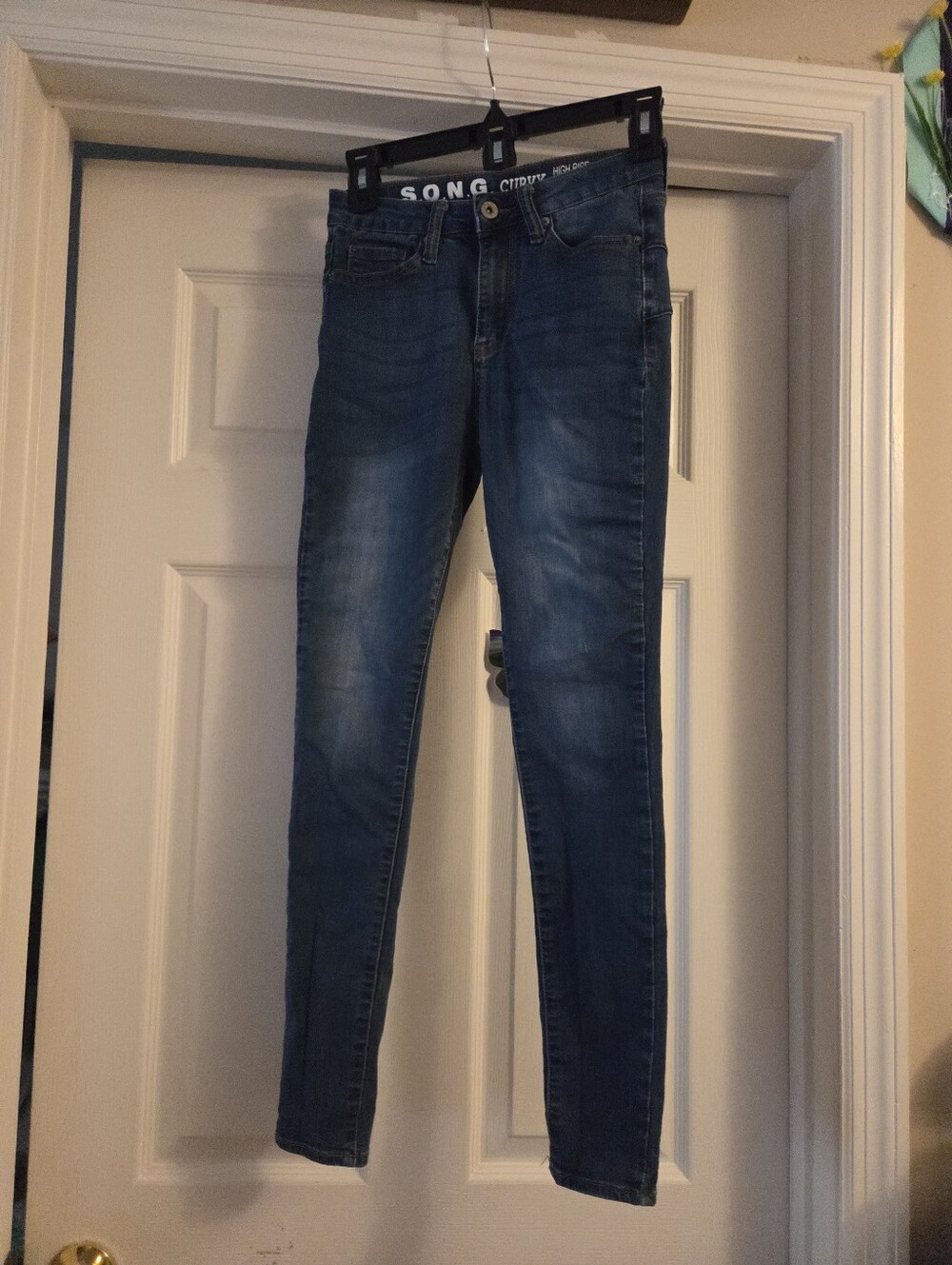S.O.N.G. Curvy 1/25 High Rise Skinny Ankle Blue Jeans Woman's